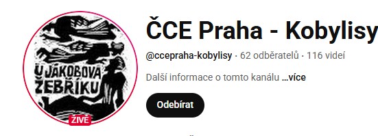 Ukázka YouTube kanálu s aktivním přímým přenosem